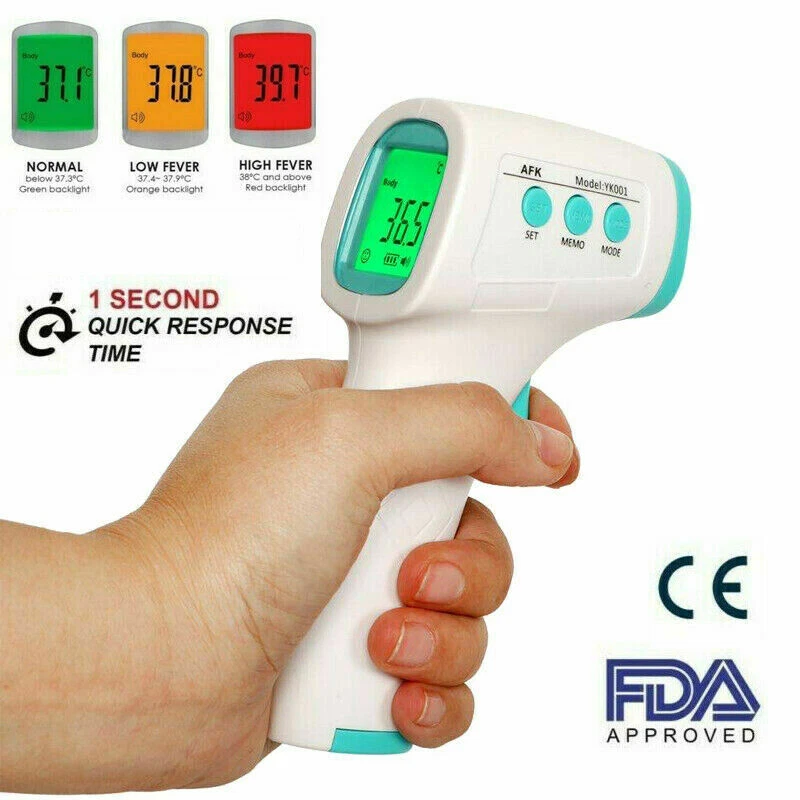 Termometro Digitale frontale a Infrarossi per Febbre senza Contatto Auricolare