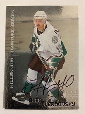 1999-00 Be A Player Millennium Signature Series Oleg Tverdovsky Auto #3