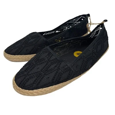 Эспадрильи на плоской подошве American Eagle AE черные кружевные вышитые геометрические женские 6 8 - Изображение 1 из 4