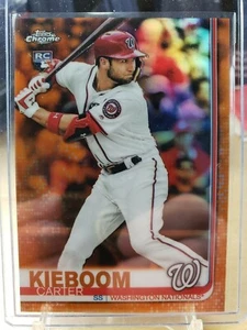 2019 Topps Chrome Update Carter Kieboom RC #22 Orange Refractor 9/25 NATIONALS - Picture 1 of 2