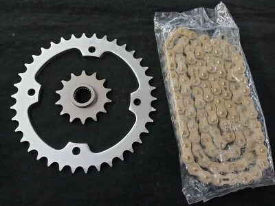 JUEGO DE PIÑÓN Y CADENA JUNTA TÓRICA YAMAHA RAPTOR 700 ORO 15/38 2006 - 2018 Foto 1 de 3