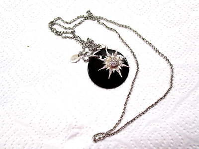 Thomas Sabo  Anhänger Scheibe Black Onyx mit Sabo Sonne und Kette 925 - Bild 1 von 4