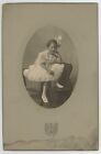 Antique c1900s Large 5.88x8.88 in Cabinet Card Beautiful Young Girl in White