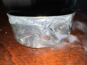 Vintage Pewter Horse Heads Cuff Bracelet Good Used Condition - Picture 1 of 15
