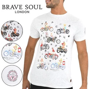 Biker T-Shirt Motorbike Motorcycle Racer Chopper Bike Mens Vintage Print Top UK - Picture 1 of 15
