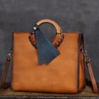 Genuine Leather Top Handle bag for women purse Handmade Crossbody Shoulder Bag