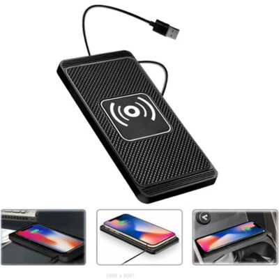 10W Car Wireless Charger Pad Anti-skid Mat Fast Charging Station Phone Charger - Image 1 of 4