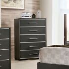 Kastela Contemporary Warm Grey 5-Drawer Chest by Furniture Warm Grey 5-drawer