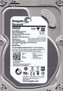 ST3000DM001 p/n: 1CH166-501 fw: CC24 s/n: Z1F TK 08/2013 3TB SATA 3.5 SEAGATE - Picture 1 of 5
