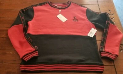 Nwt Karl Kani Black Red Colorblock Crewneck Sweater Size Large Men New Rare Vtg Foto 1 de 2