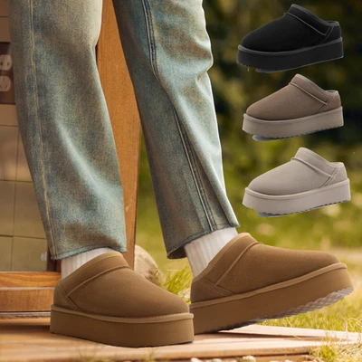 Women Slip On Memory Foam House Slippers Warm Fluffy Platform Slippers - Image 1 of 2