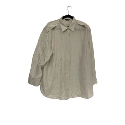 Blusa Top Massimo Dutti Mujer Seda M Mediana Beige Botón Fluido 5119/755 Nueva Sin Etiquetas Foto 1 de 4