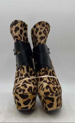 London Trash Womens LT-Monsta Multicolor Leather Leopard Print Platform Heels 8 - Image 1 of 4