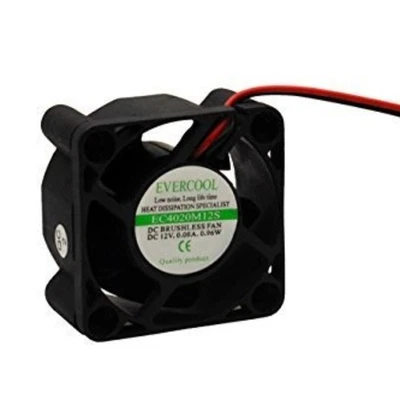 1pcs EverCool 4020 EC4020M12S 0.55A DC 12V Cooling Fan 2-Pin Plug 40x40x20mm - Image 1 of 3