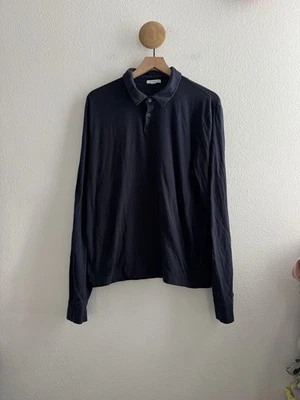 James Perse Navy Long Sleeve Polo Size 3 (Large) - Image 1 of 4