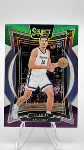 2024-25 Panini Select - Concourse Zach Edey #98 Green White Purple Prizm (RC) - Bild 1 von 2