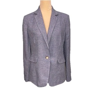 Ann Taylor cotton linen spring blazer Size 4 - Picture 1 of 7