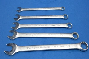 Beliebte Mechaniker Schraubenschlüssel Set 5 (5) - Made in Taiwan - CR-V - Vintage - Bild 1 von 12