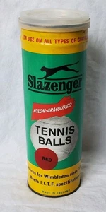 NOS ungeöffnete Vintage Slazenger rote Tennisbälle alte Blechdose Wimbledon VERSIEGELT - Bild 1 von 8