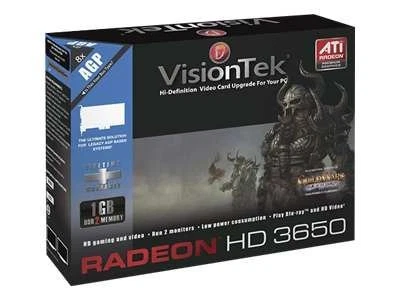 Visiontek Radeon HD 3650 1GB 128bit DDR2 AGP 8x Windows XP Retro Gaming Graphics - Image 1 of 1