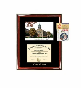 University of Dayton Graduation Custom Frame Emboss Lithograph Diploma Degree Fr - Picture 1 of 8