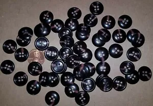 200 BUTTONS 5/8 Inch Dark Brown and Tan Plastic 4-Hole Shirt Buttons - Picture 1 of 3