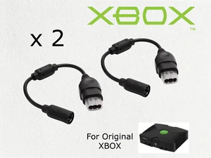 x 2 XBOX Breakaway Cable Controller Extension Lead Microsoft Original Console - Picture 1 of 1