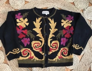 Westbound Medium Womens Floral Cardigan Heavy Sweater Chunky Size Medium - Picture 1 of 10