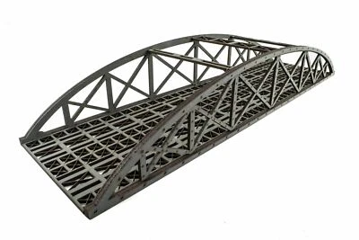 WWS Zweispurige Graue Stabbogenbrücke 450mm - Spur 00/H0 Modellbahn Modellbau
