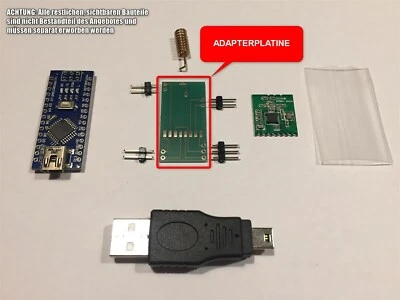 Adapterplatine zum Selbstbau eines nanoCUL CC1101 433/868MHz für FHEM SmartHome - Bild 1 von 4