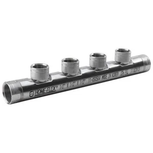 HOMEFLEX Gas Manifold Stainless Steel 1/2 Inch CSST FIPT Natural Propane Pipe - Picture 1 of 6