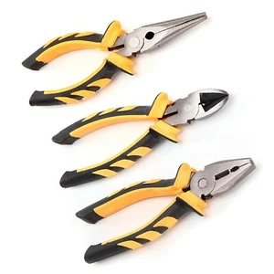 3 Stück Soft Grip Zangen Set Schwerlast Kombination Spitz Seitenschneider Zange - Bild 1 von 6