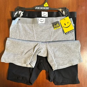 Joe Boxer Boys Size XL Gray Black Rib Knit Boy shorts 2 Pack NWT - Picture 1 of 4