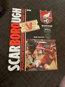1989 Scarborough V Doncaster Rovers Football Programme - Picture 1 of 2
