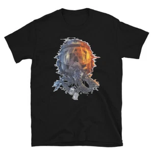 Ghost Helm Pilot Totenkopf Abstrakt Trendy Grafik Kurzarm Unisex T-Shirt - Bild 1 von 15