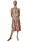 Etuikleid Sommerkleid Tageskleid 50er vintage Twiggy grau bunt Baumwolle 42 44