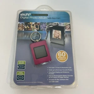 Shift3 Digital Picture Frame Keychain Photo Album Pink 60 Photo Capacity - Picture 1 of 5
