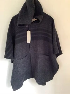 aritzia Golden By Tna S/m Velasco Heather Wool Blend Hooded Cape Boho New - Picture 1 of 10