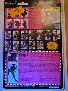 Vintage GI Joe Cobra Uncut File Card NUNCHUK - Picture 1 of 2