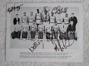 1988-89 Golden State Warriors Autographed Team Promo Photo Chris Mullen Sampson - Picture 1 of 7