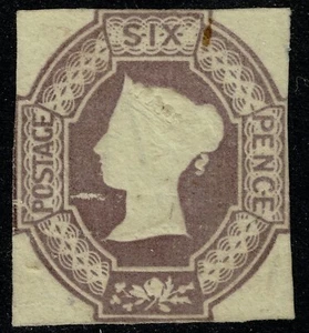 1847 6d Dull Lilac Embossed SG 59wi Cut Square Rare Unused MNG Cat. £19,500.00 - Picture 1 of 1