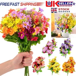 5 Bundles Artificial Plants Fake Flowers Outdoor Grave Garden Porch Window Decor - Picture 1 of 13