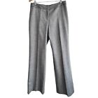 Chicos Wool Blend Lined Wide Leg Flat Front Slacks Pants Career Womens Size 10
