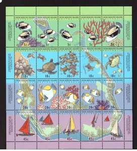 Cocos Islands 1994 Fish Coral Reefs sheet MNH mint stamps - Picture 1 of 1
