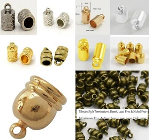 10-30 Endkappen Hülsen Endstück Bandabschluss Schlußstück silber gold rosegold - Picture 1 of 7