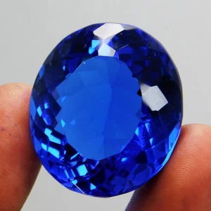 Natural 109.10 Ct Mind Blowing AA+ Blue Tanzanite Oval Cut Certified Gemstone - Picture 1 of 5
