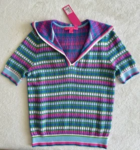 Suéter con Capucha Lilly Pulitzer Avington Turquesa Orilla Sirena Tira Talla S $138 - Imagen 1 de 18