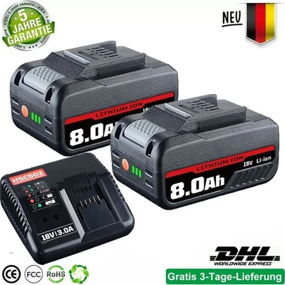 8,0Ah Akku Für Einhell 18V Lithium Ladegerät/ Ersatzakku POWER X-CHANGE PXC - Bild 1 von 4