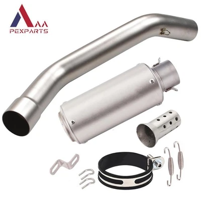 For Kawasaki Ninja ZX10R 2008-2020 Exhaust Tips Motorcycle Mid 51mm Muffler Pipe - Изображение 1 из 4