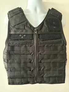 SAFARILAND Oregon City Armor Plate Carrier Front Open M 2215-2014 Black Molle - Picture 1 of 16